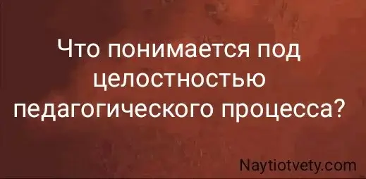 Что понимается под целостностью педагогического процесса?